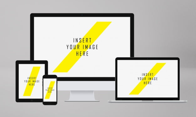 Realistic Screen Collection Mock Up Psd