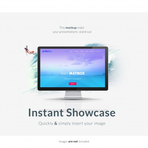 Realistic Screen Mock Up Psd