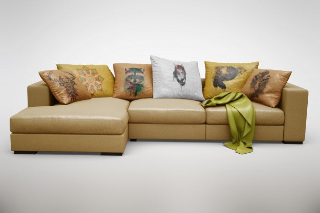 Realistic Sofa Mock Up Psd