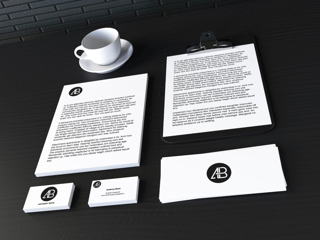 Realistic Stationary Branding & Identity Mockup