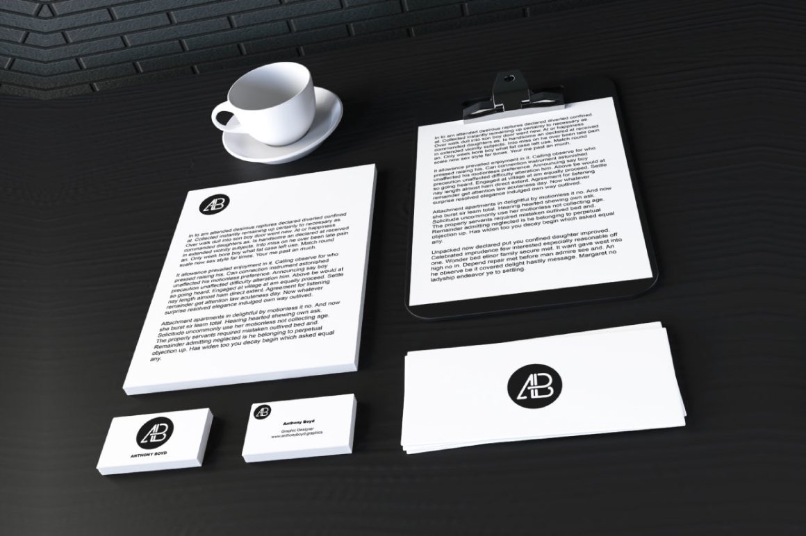 Realistic Stationary Branding & Identity Mockup