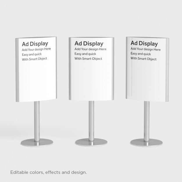 Realistic Three Display Mock Up Psd