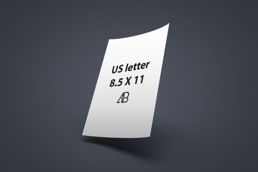 Realistic Us Letter Paper Mockup Vol.1