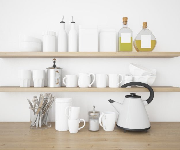 Realistic Utensils Kitchen And Cutlery Mockup Psd