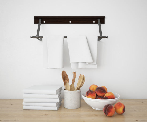 Realistic Utensils Kitchen Mockup Psd