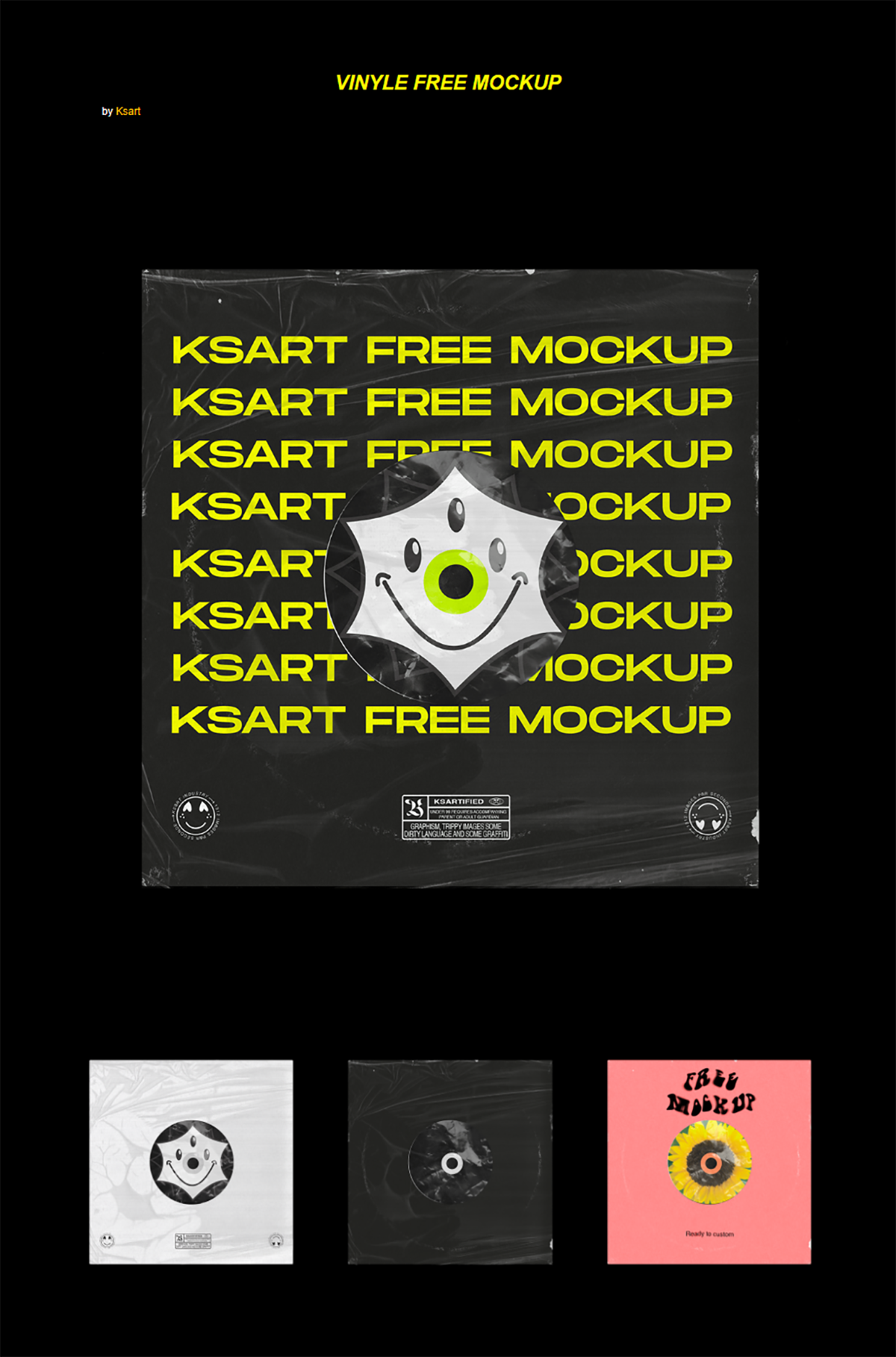 Realistic Vinyl Mockup