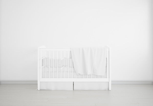 Realistic White Baby Bedroom With A Cradle Psd