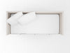Realistic White Bed On Top View Psd