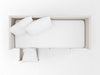 Realistic White Bed With Drawers On Top View Psd