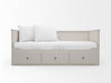 Realistic White Bed With Drawers Psd