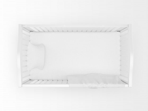 Realistic White Cradle Isolated On White On Top View Psd