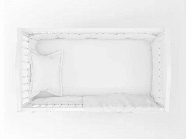Realistic White Cradle Isolated On White On Top View Psd