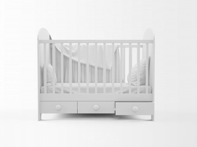 Realistic White Cradle Isolated On White Psd