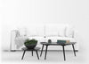 Realistic White Sofa Mockup With Table Psd