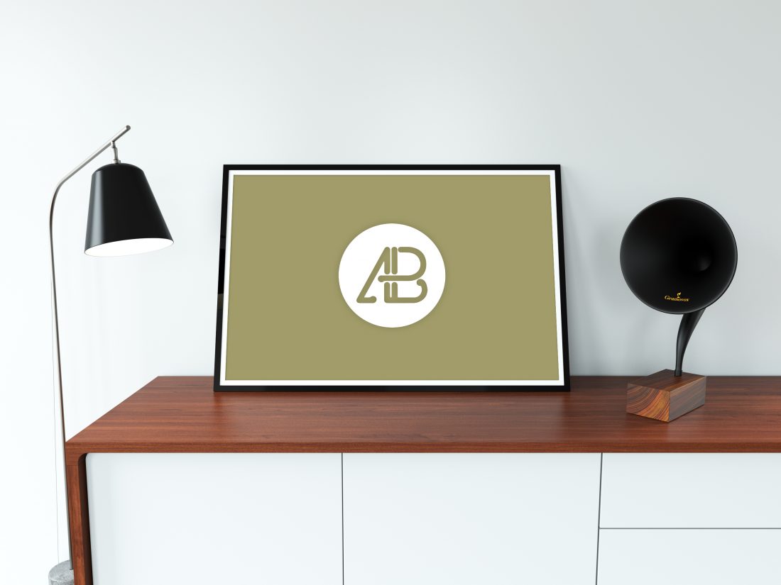 Realistic Wide Poster Mockup