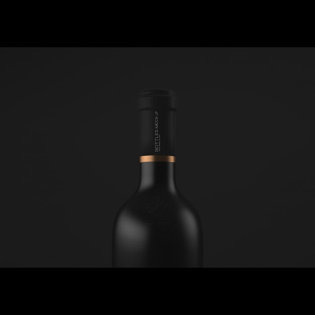 Realistic Wine Bottle Presentation Psd