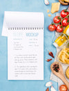 Recipe Notebook And Pasta Assortment Psd
