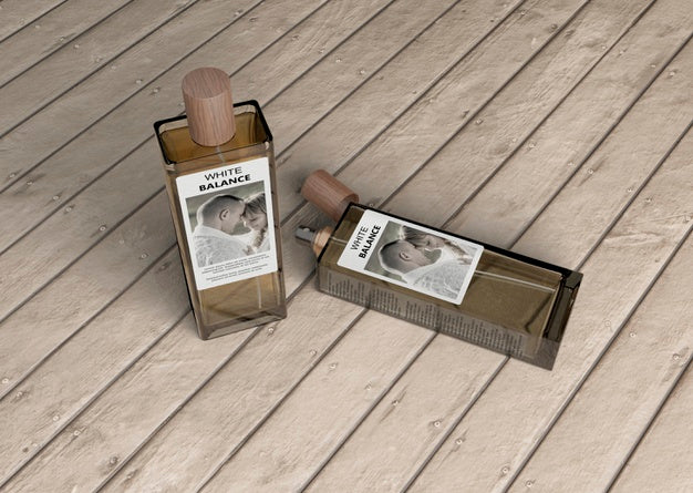 Rectangle Bottles Of Perfume Mock-Up Psd