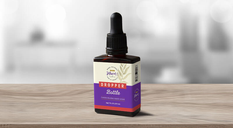 Rectangle Shape Dropper Bottle Mockup Psd