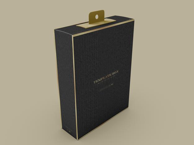 Rectangular Cardboard Box Mockup Psd
