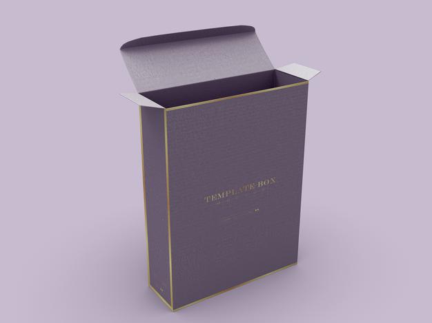 Rectangular Cardboard Box Mockup Psd
