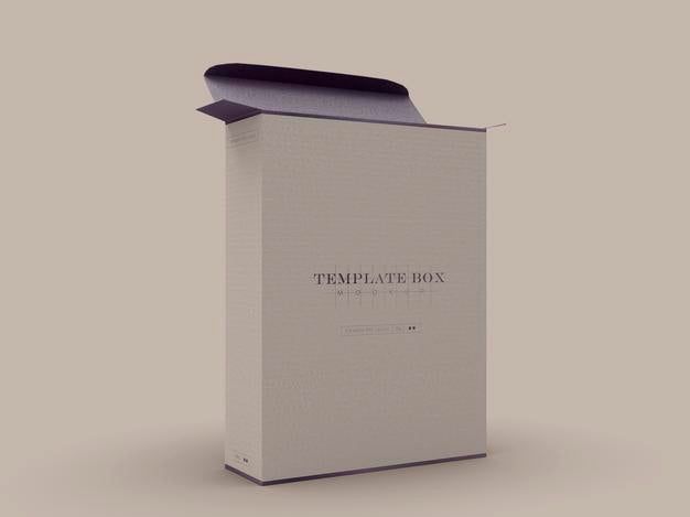 Rectangular Cardboard Box Mockup Psd