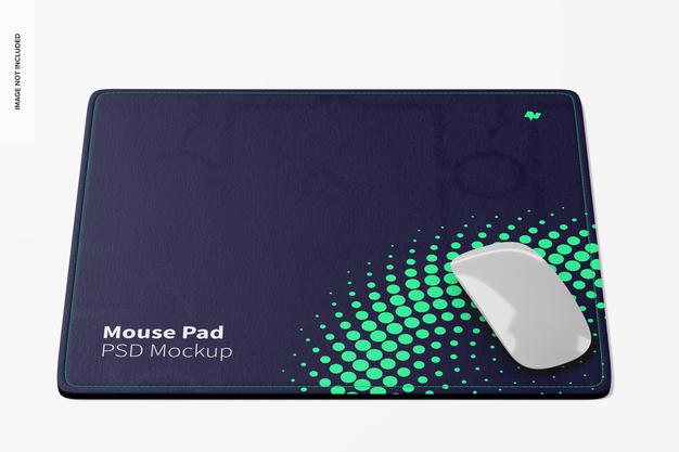 Rectangular Mouse Pad Mockup, Frontal View Psd