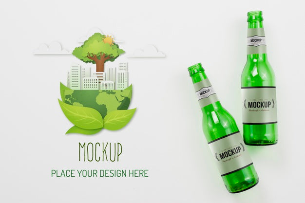 Recyclable Objects Composition Mock-Up Psd