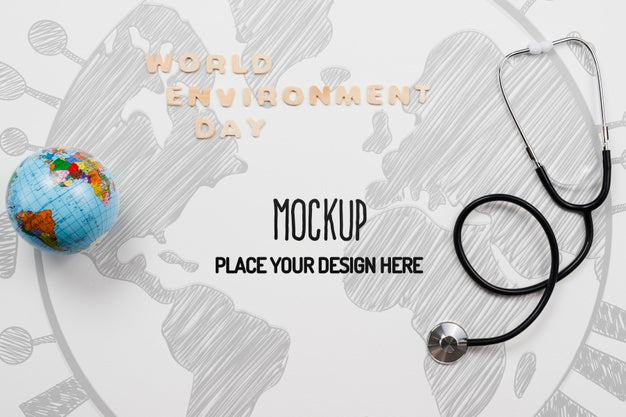 Recyclable Objects Composition Mock-Up Psd