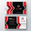 Red Abstract Business Card Psd