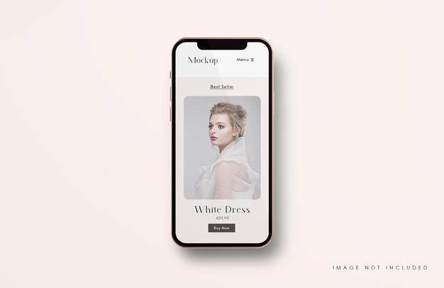 Red And Gold Phone Screen Mockup With Mobile App Presentation Template Psd