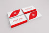 Red And White Business Card Mock Up Psd