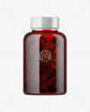 Red Bottle With Fish Oil Mockup