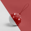 Red Christmas Globe With Star Drawing Psd