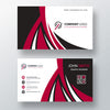 Red Font And Back Business Card Psd