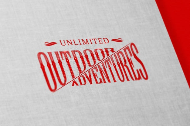 Red Logo Mock Up Psd