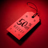 Red Price Tag With Shadow Black Friday Sales Mock-Up Psd