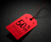 Red Price Tag With Thread Black Friday Sales Mock-Up Psd