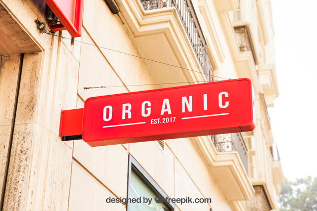 Red Shop Sign Mockup Psd