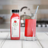 Red Smoothie In A Glass And Bottle Mock-Up Psd
