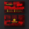 Red Watercolor Business Card Psd