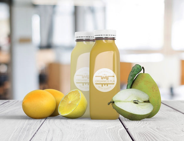 Refreshing Colorful Smoothies Mock-Up Psd