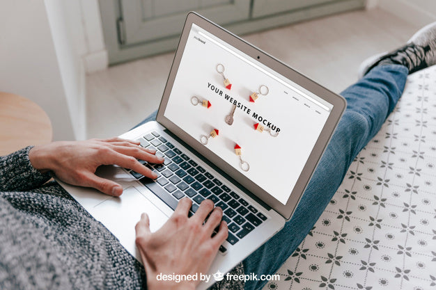 Relaxed Man Using Laptop Psd