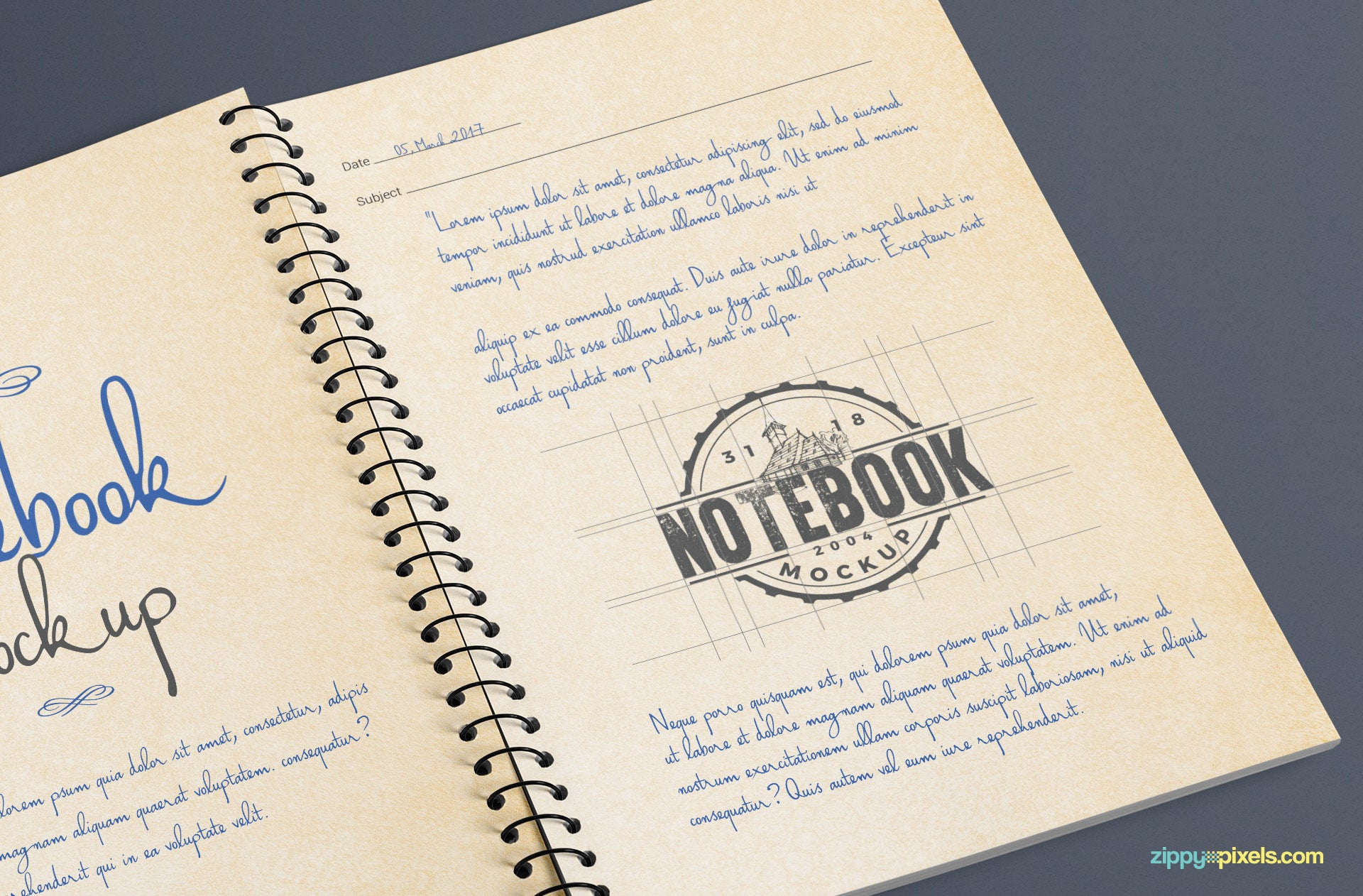 Open Journal Mockup PSD