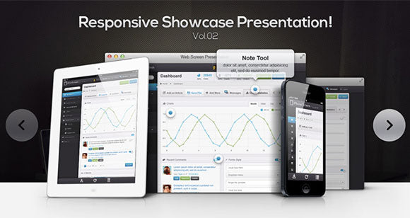 Responsive Showcase Presentation Psd Mockup