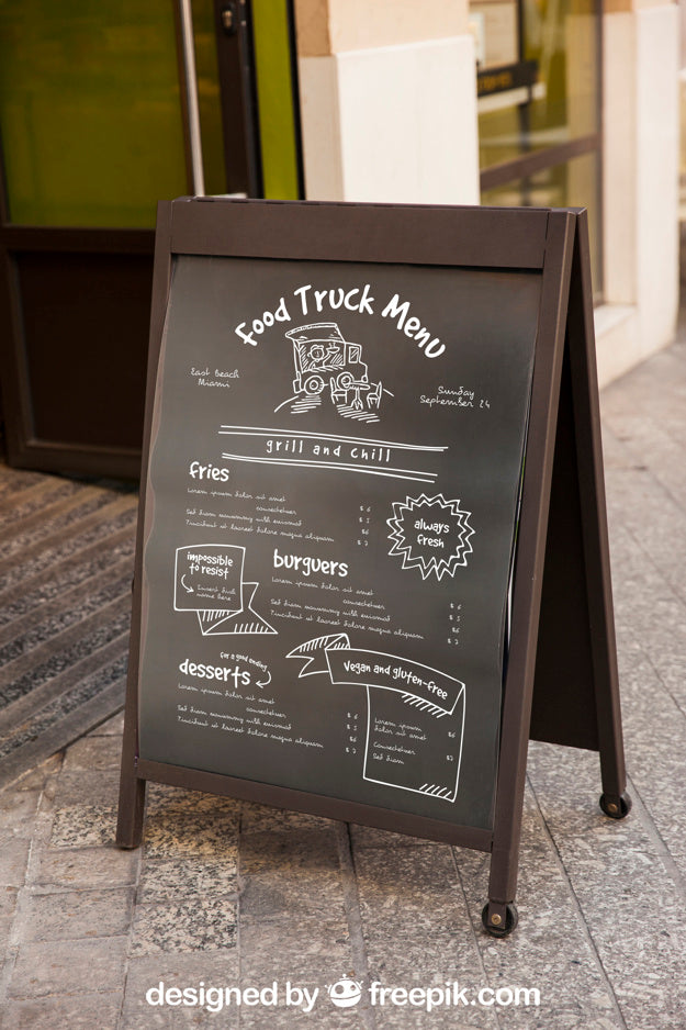 Restaurant Chalkboard Mockup Psd