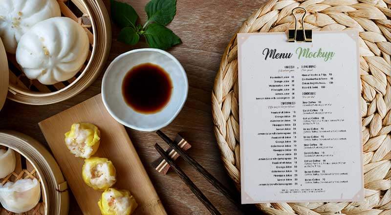 Restaurant / Hotel Menu Mockup Psd