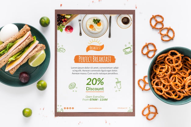 Restaurant Menu Concept Mock-Up Psd