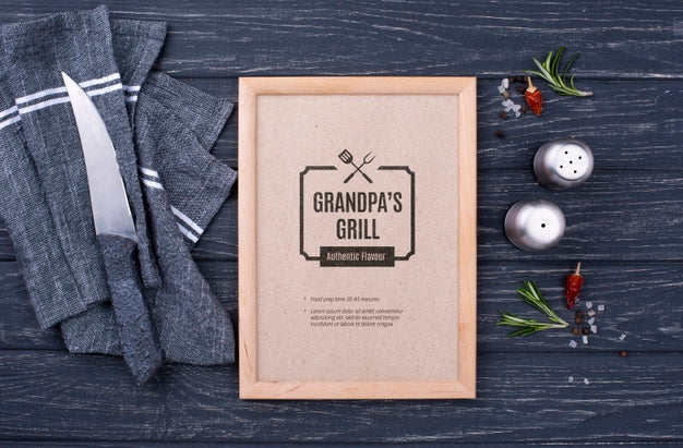 Restaurant Menu Concept Mock-Up Psd