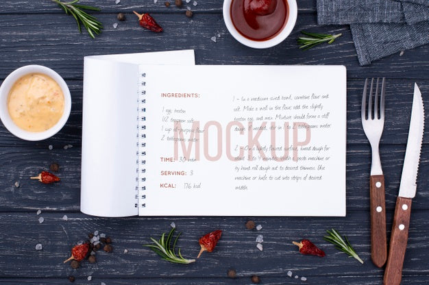 Restaurant Menu Concept Mock-Up Psd